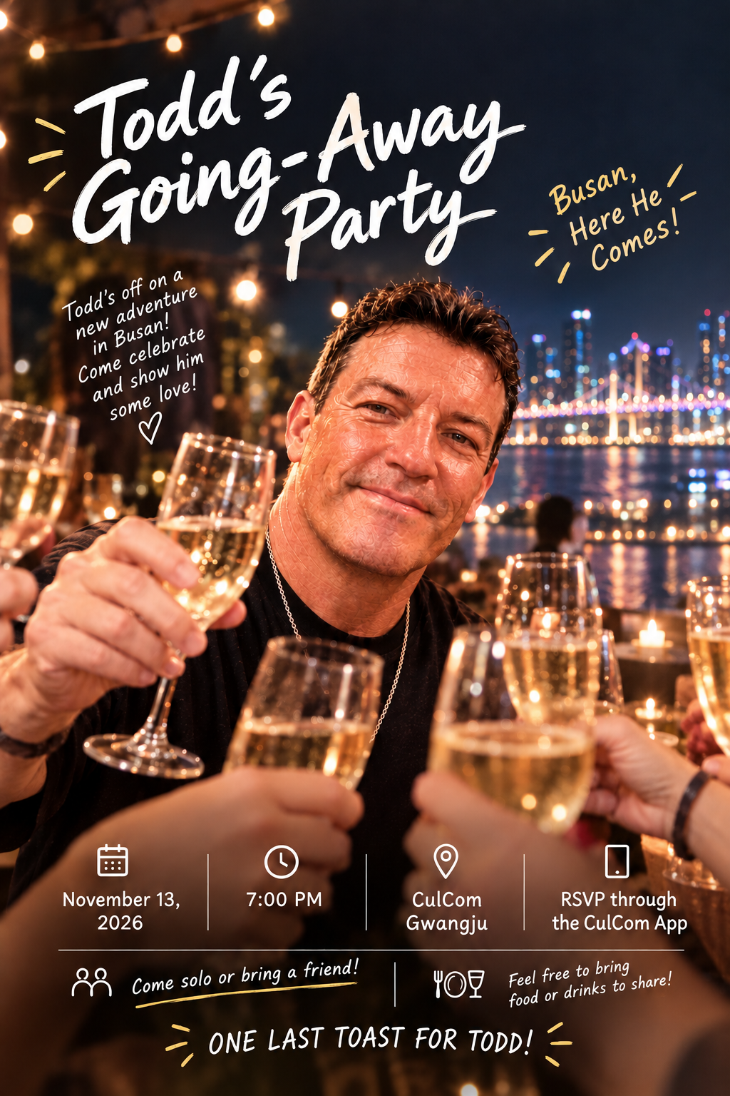 🥂 TODD’S GOING-AWAY PARTY! 🎉