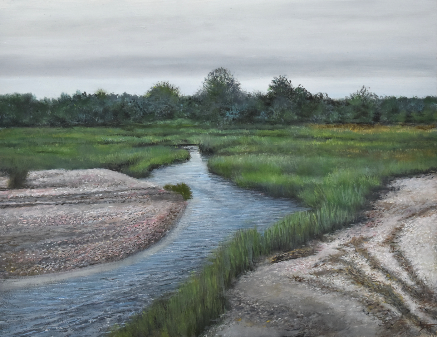 View From The Inlet Bridge At Silver Sands State Park 11x14 $550