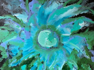 Blue Flower, 2x2' $200