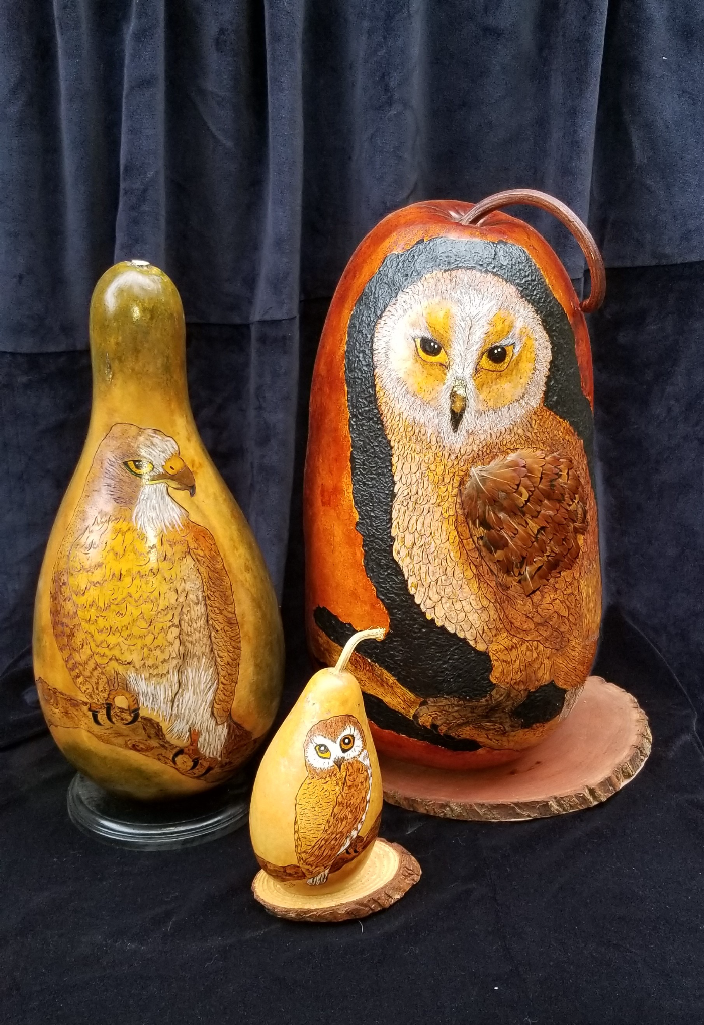 BIRDS OF A FEATHER - 3 gourds for individual sale