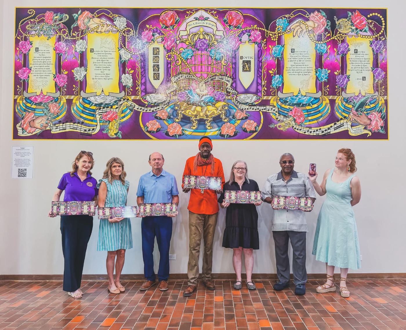 'Put A Poem On It' Mural Project American Rose Center Mural Unveiling