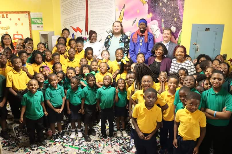 'Put A Poem On It' Mural Project Midway Elementary Mural Unveiling