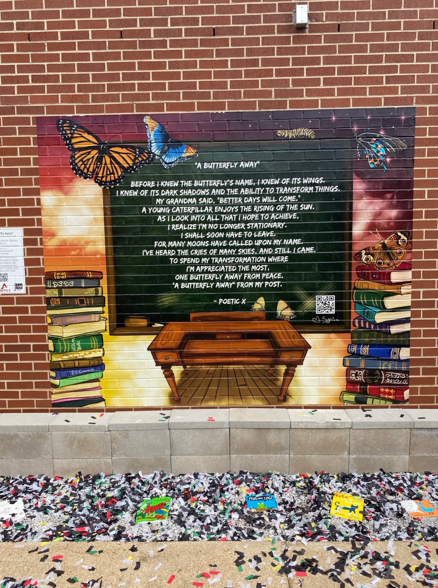 'Put A Poem On It' Mural Project North Caddo Elementary School Mural Unveiling