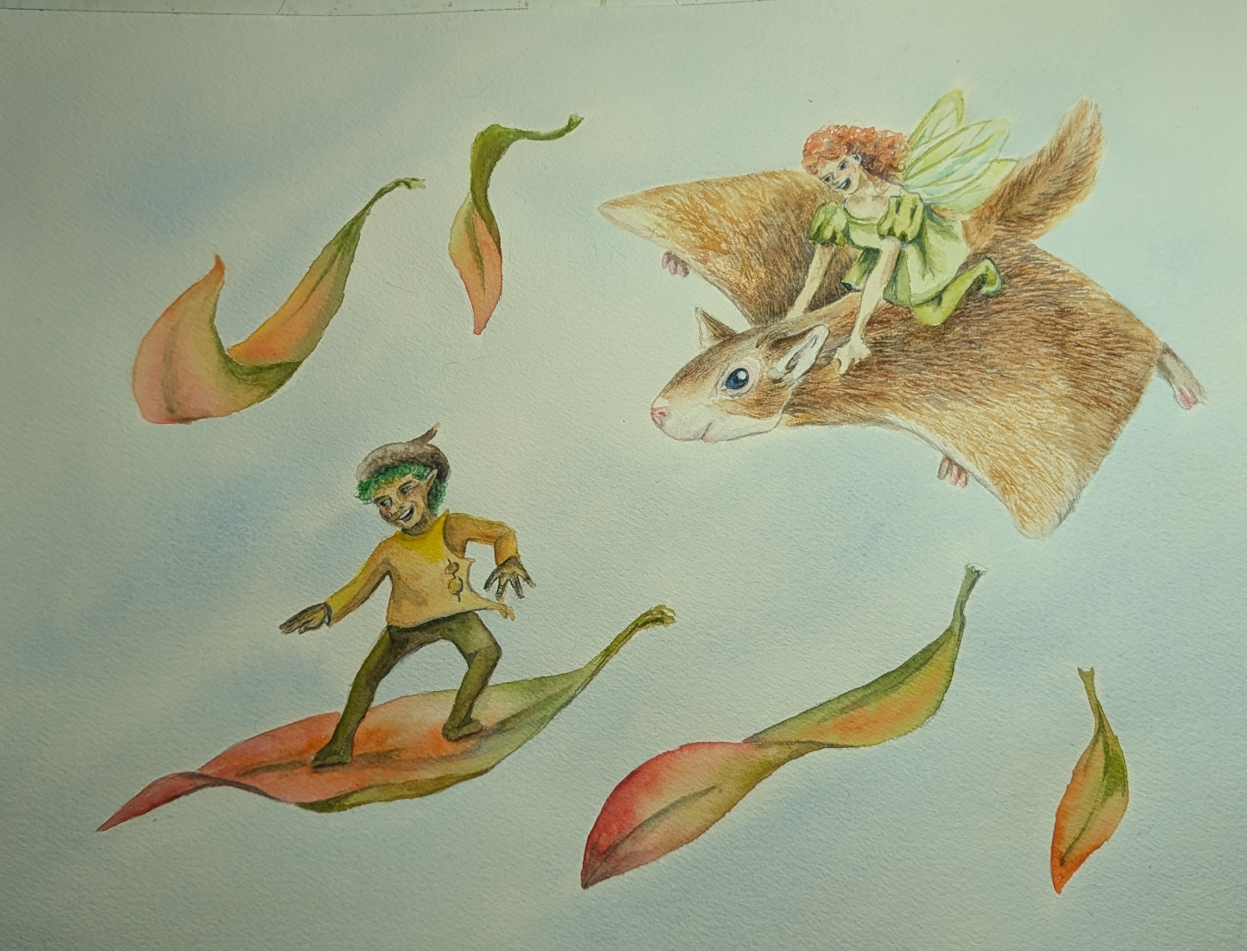 Surfing The Wind   16x20 Watercolor   Lynn Laird