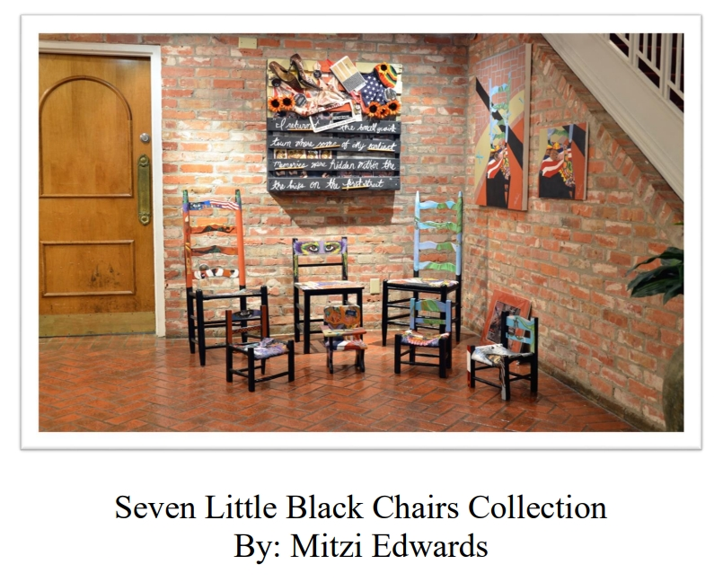Seven Little Black Chairs by Mitzi Edwards