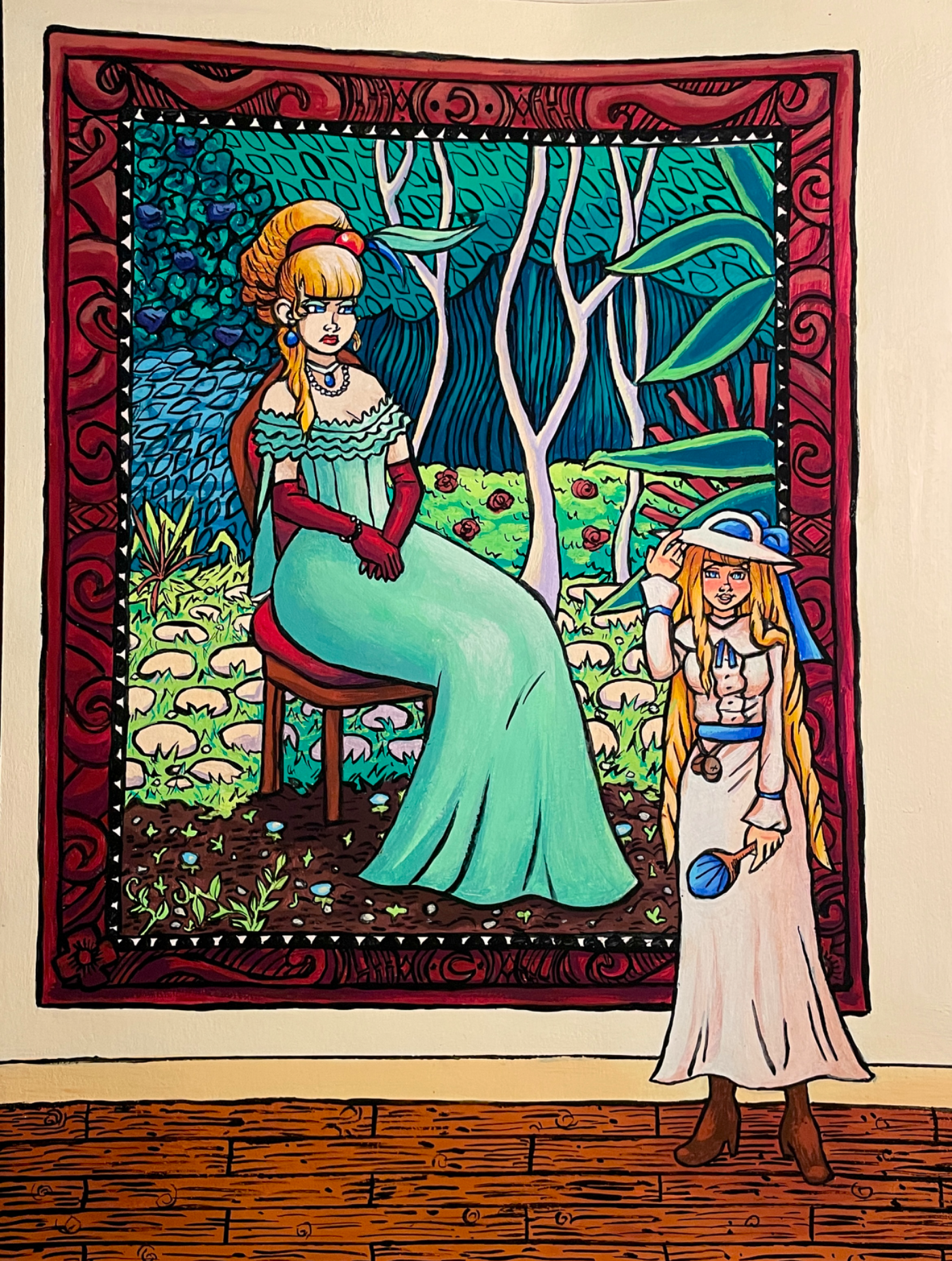 The lady in the painting