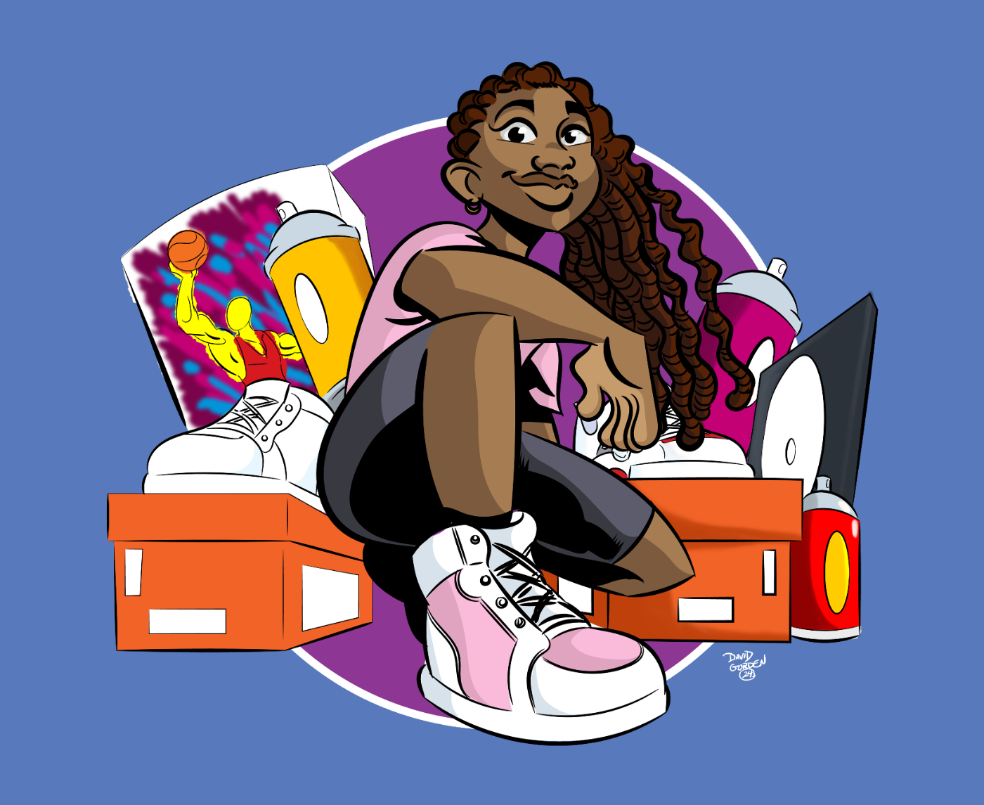Sneaker Princess 16x20 Canvas Print Copy