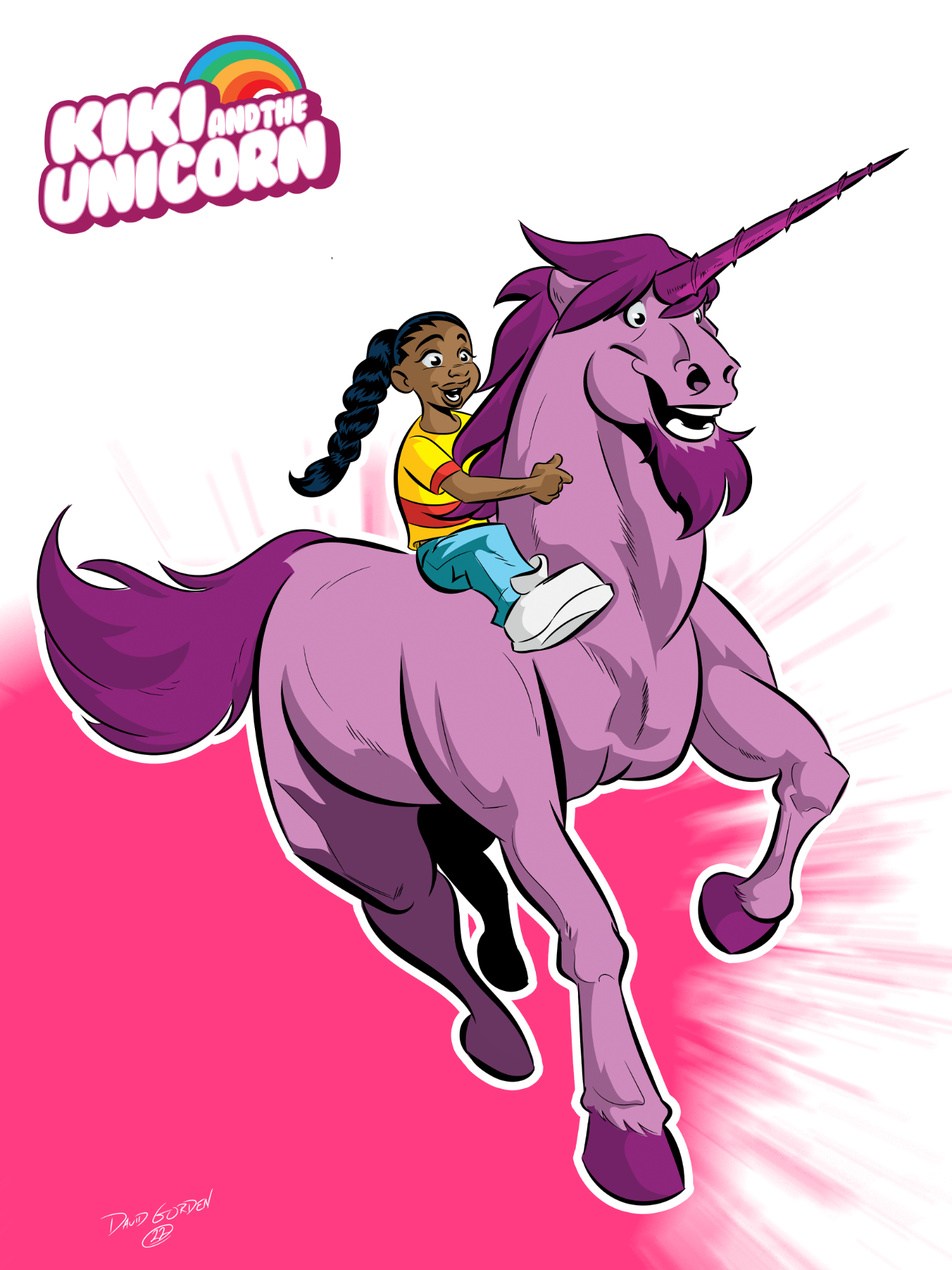 KiKi And The Unicorn 12x16 Canvas Copy