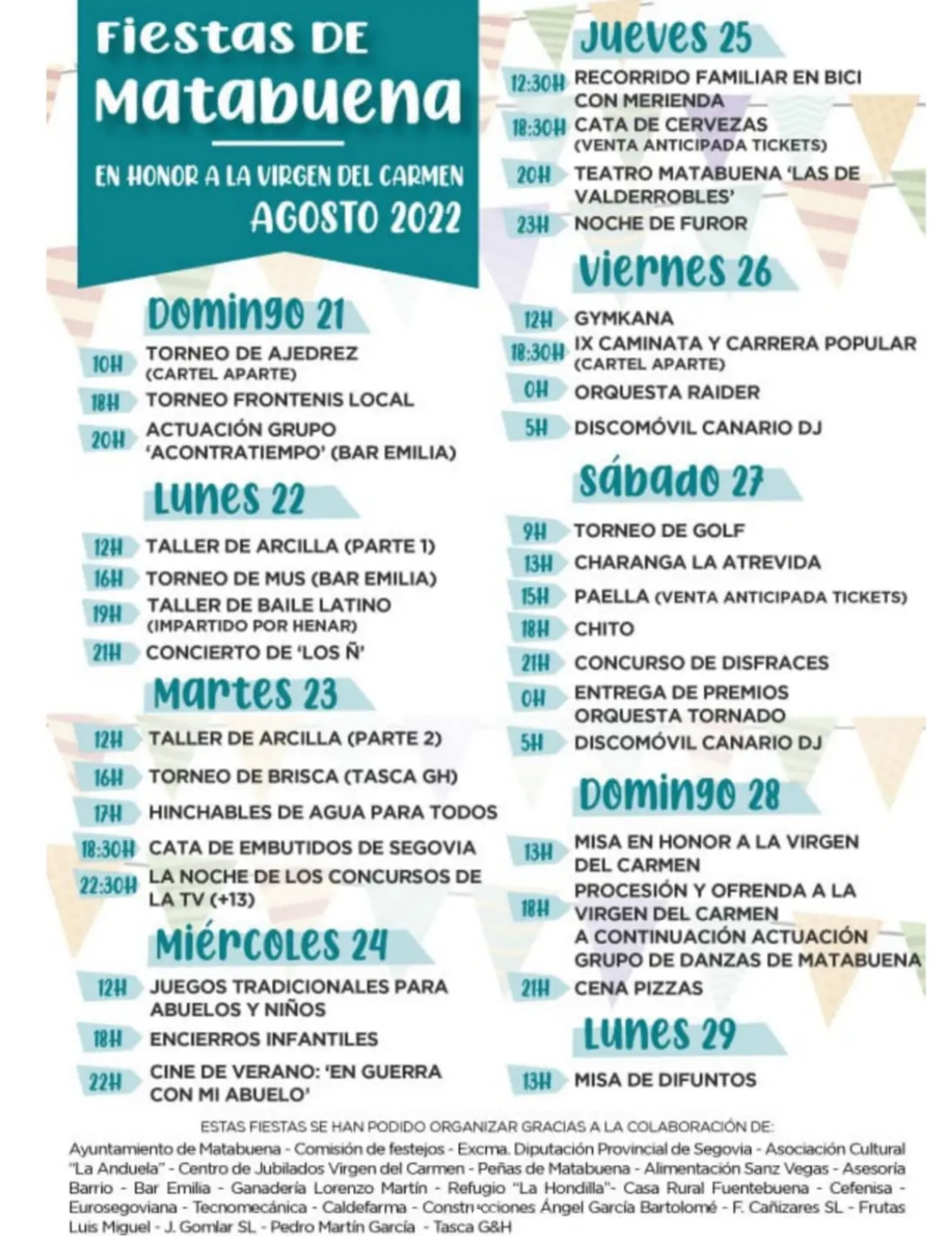 FIESTAS EN HONOR A LA VIRGEN DEL CARMEN