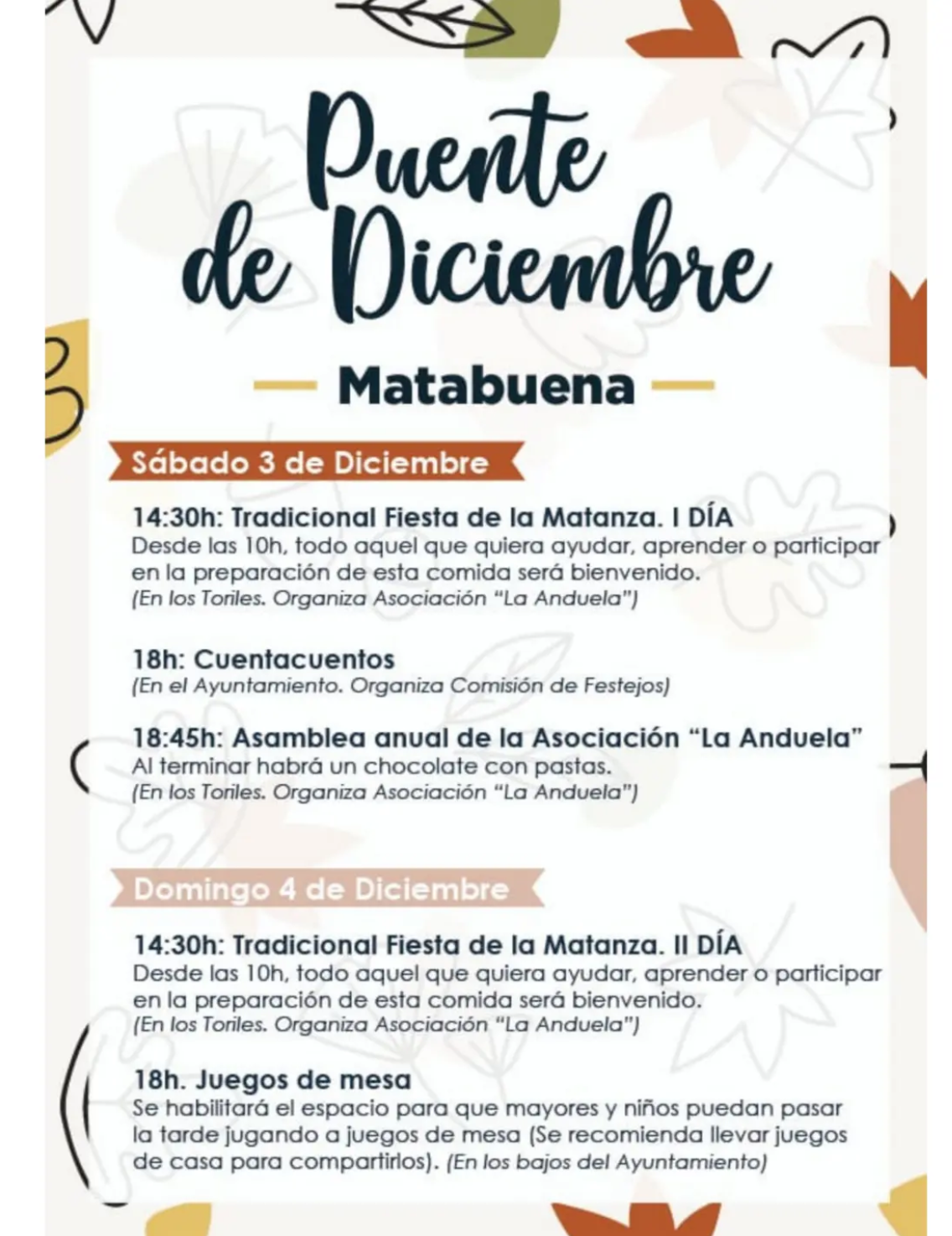 FIESTAS DEL PUENTE DE DICIEMBRE
