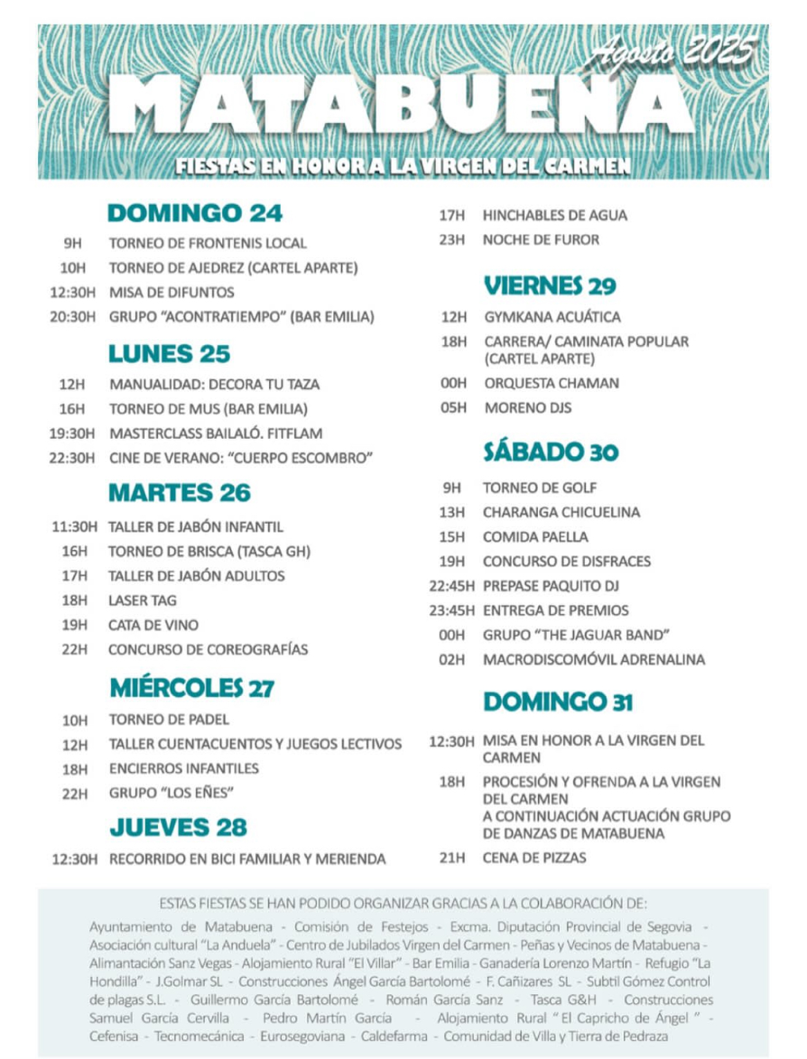 FIESTAS EN HONOR A LA VIRGEN DEL CARMEN