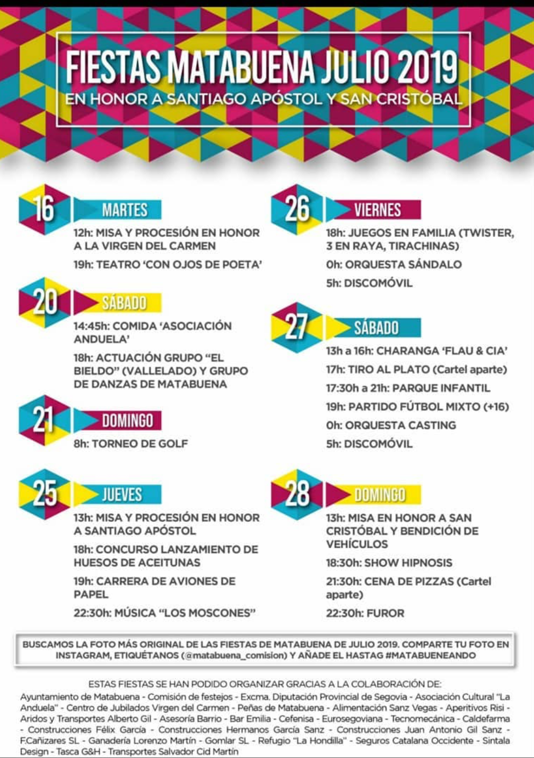 FIESTAS EN HONOR A SANTIAGO APÓSTOL Y SAN CRISTÓBAL
