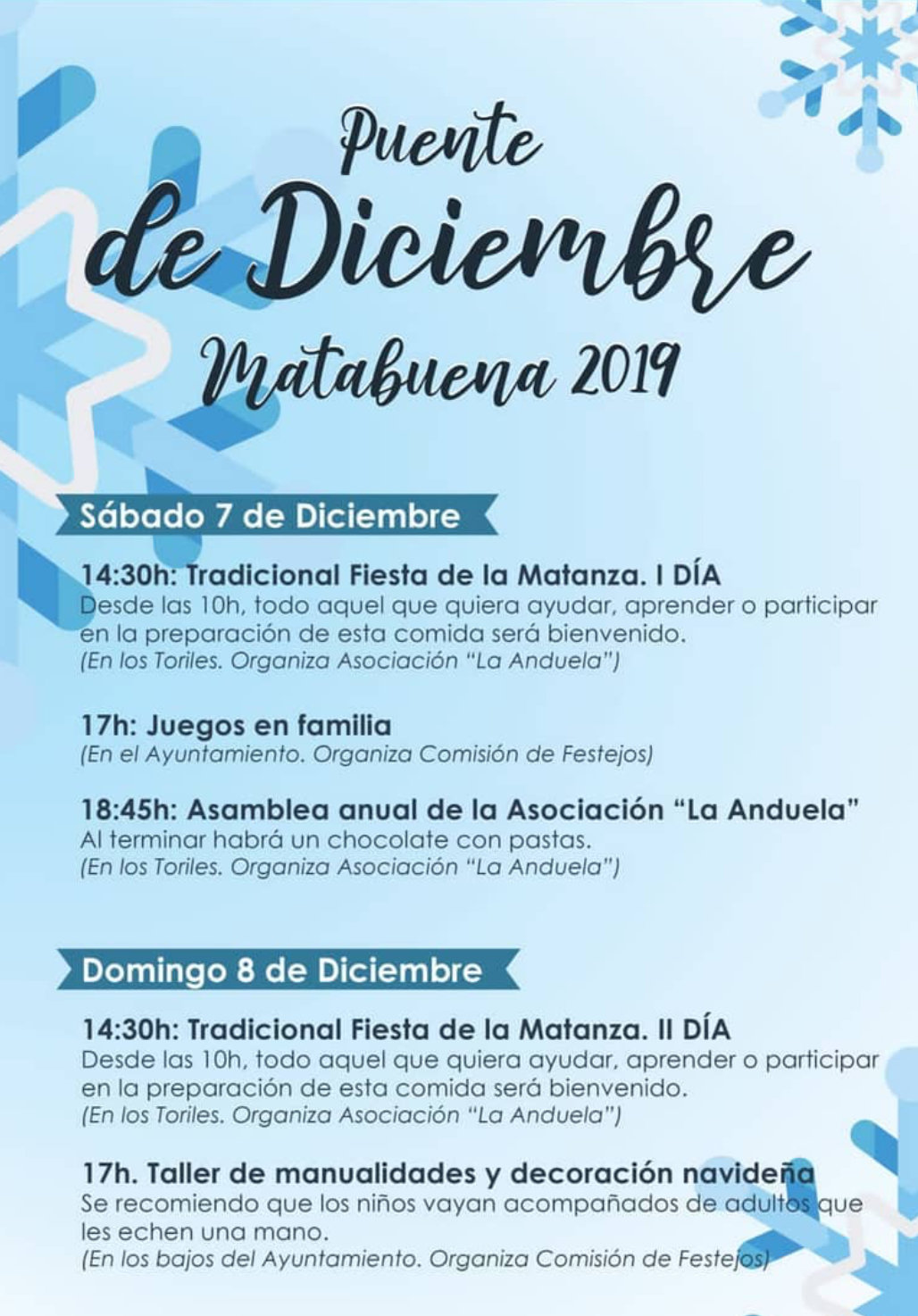 FIESTAS DEL PUENTE DE DICIEMBRE