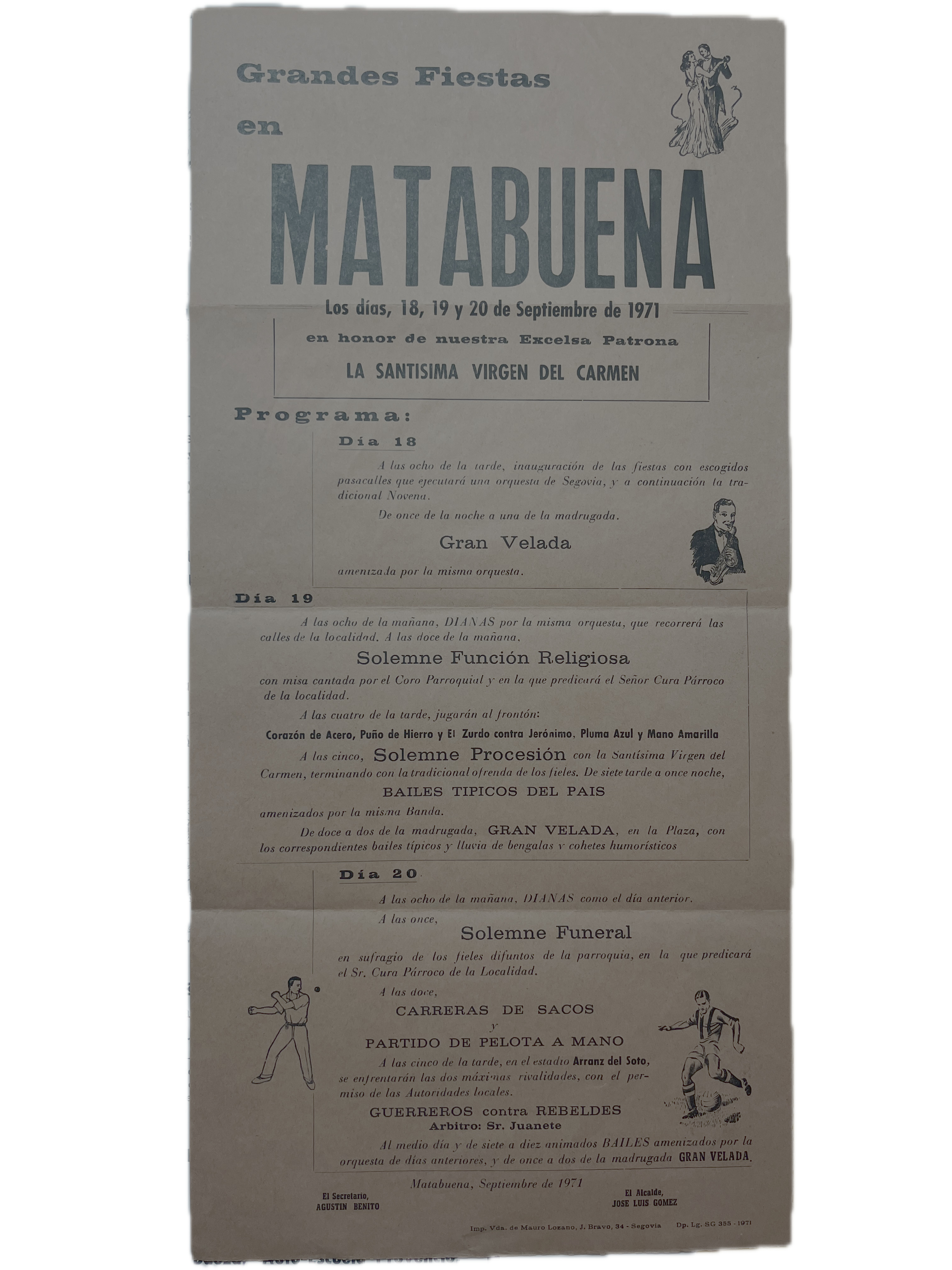 Grandes Fiestas en MATABUENA en honor de nuestra Excelsa Patrona LA SANTÍSIMA VIRGEN DEL CARMEN