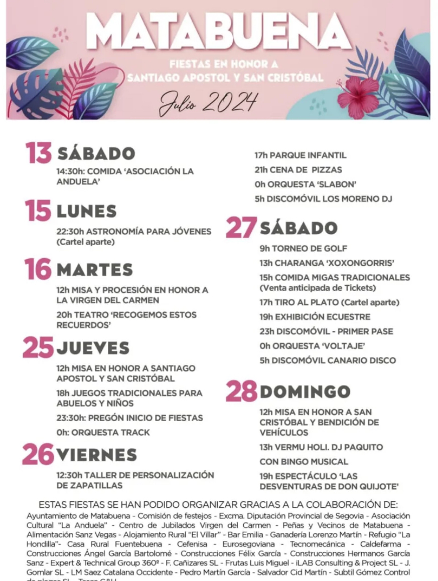 FIESTAS EN HONOR A SANTIAGO APÓSTOL Y SAN CRISTÓBAL