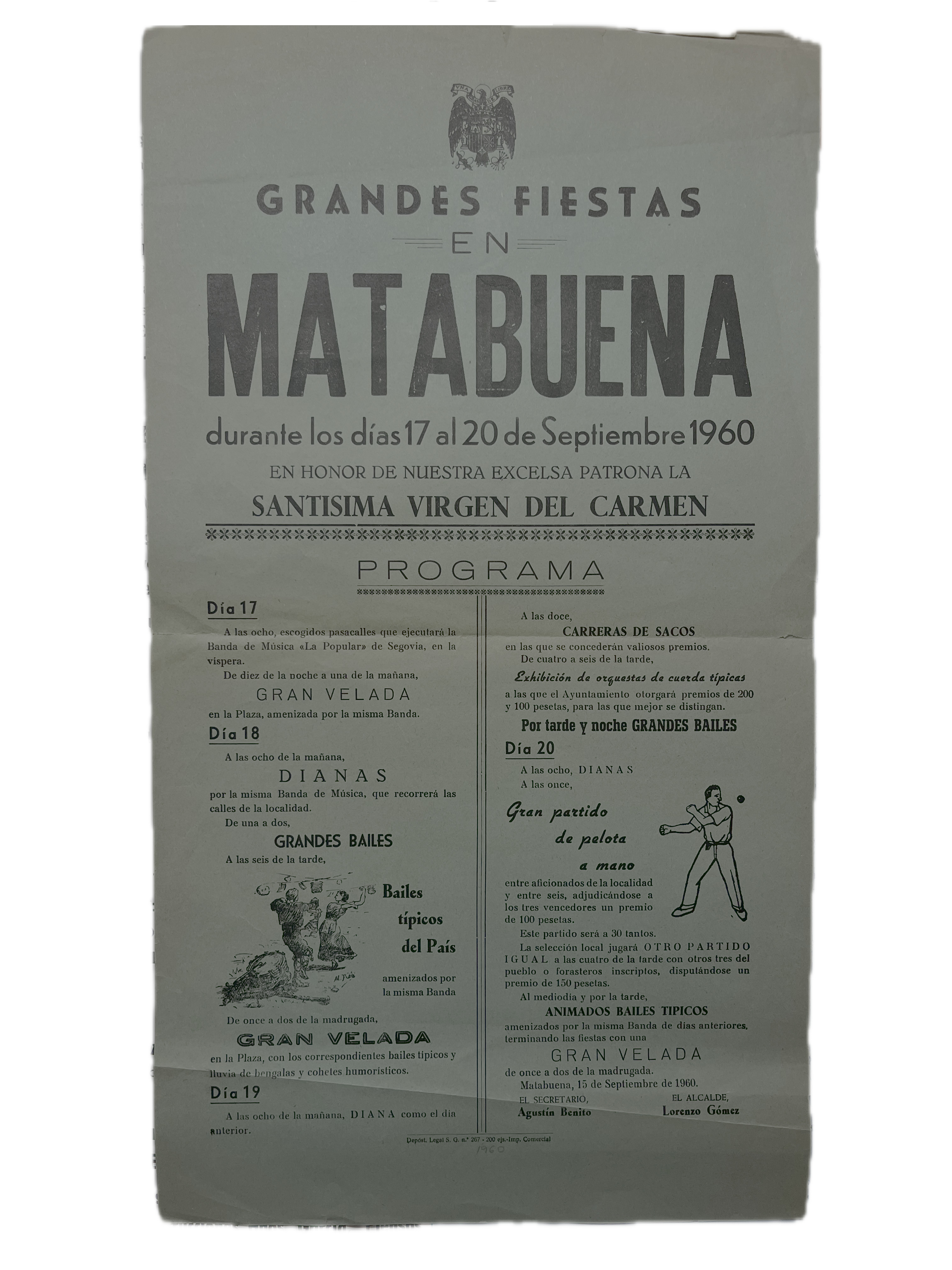 GRANDES FIESTAS EN MATABUENA EN HONOR DE NUESTRA EXCELSA PATRONA LA SANTÍSIMA VIRGEN DEL CARMEN [BNE/AHC/532928]