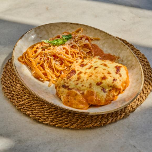 Pink Chicken Parmesan
