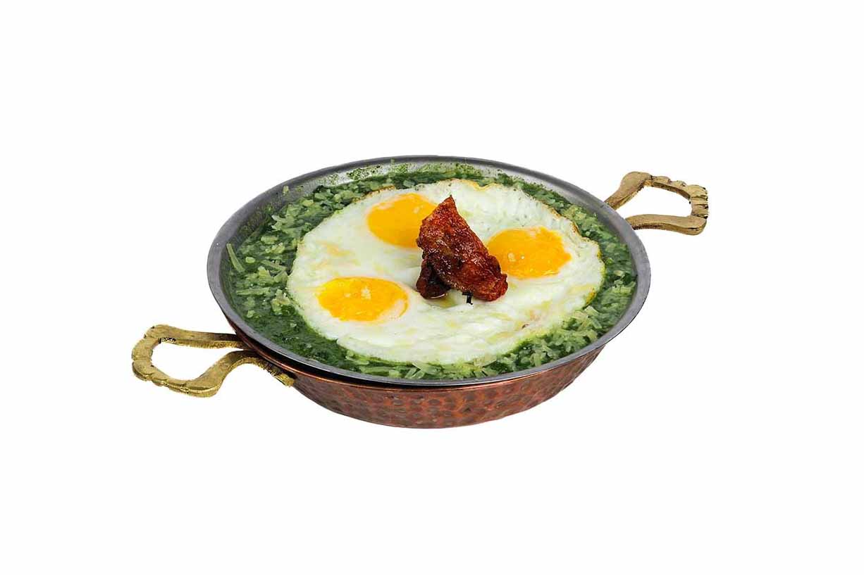 BAKED EGGS WITH SPINACH