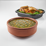 Molokhia with Chicken Muhammara