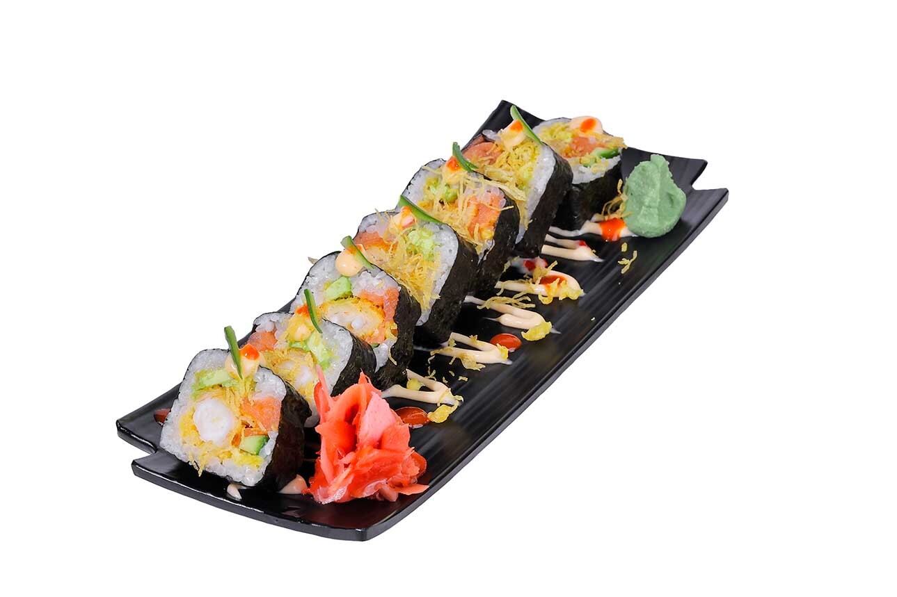 DRAGON KING SHRIMP ROLL URA MAKI (8 PIECES)