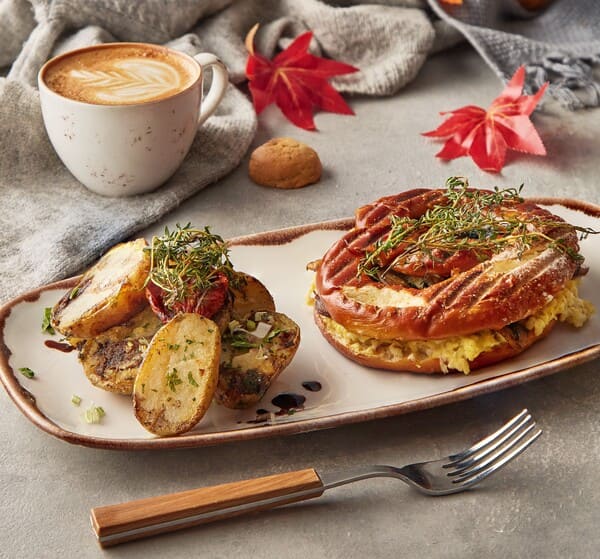 Whiped Eggs & Truffles Pretzel