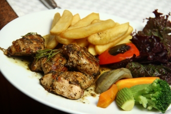 Grilled chicken with fresh herbs