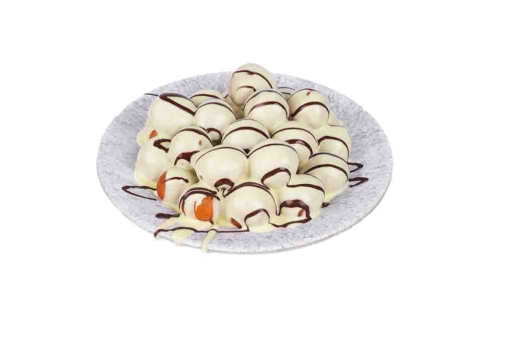 Zalabia with white chocolate