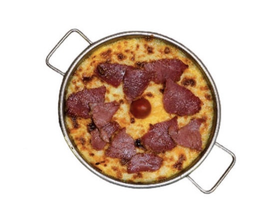 Melted Cheese With Pastrami Pan