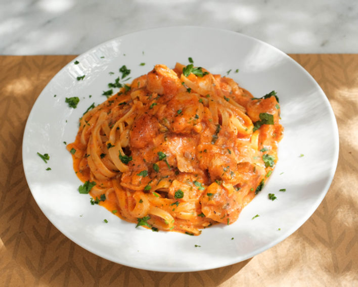 Pasta Salmone Gamberetti
