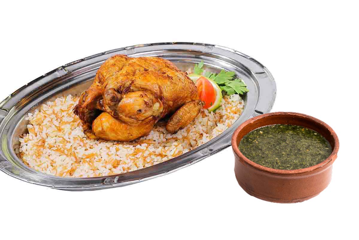 Molokheya with Whole Fried Chicken