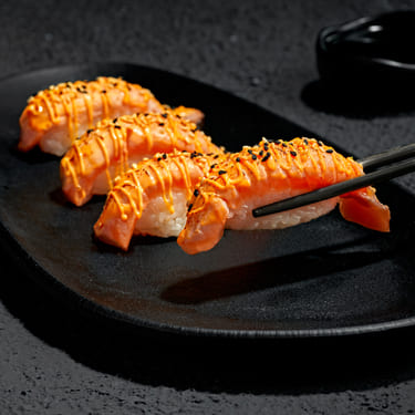 Nigiri Salmon Fire