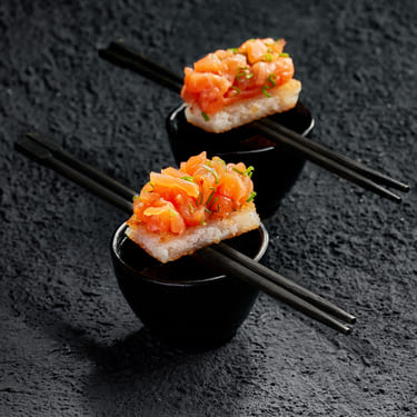 Nigiri Salmon Wasabi Grilled Rice