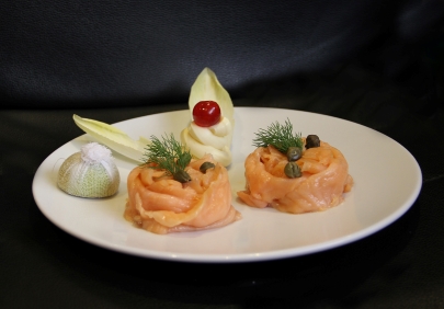 Smoked Salmon served with toast