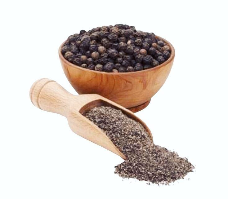 Fine black pepper.