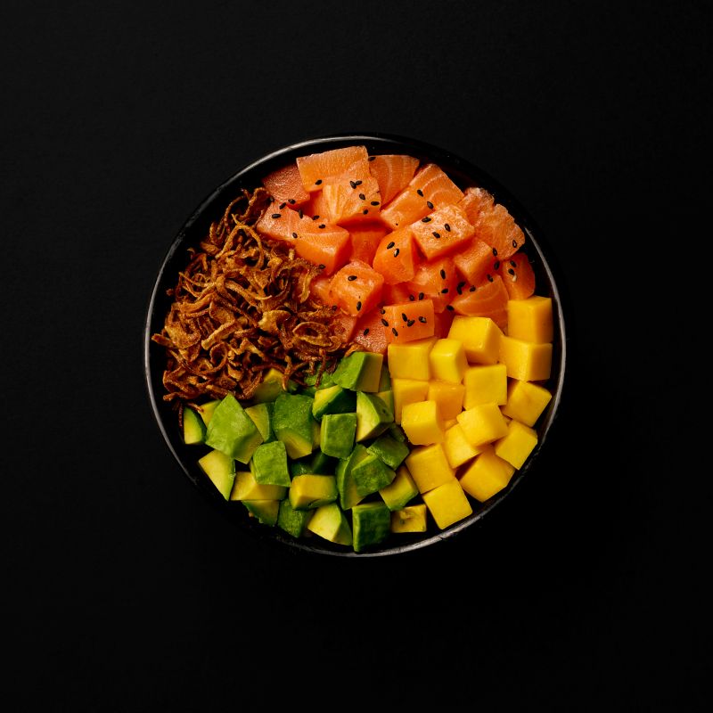 Poke Bowl Salmon White Rice
