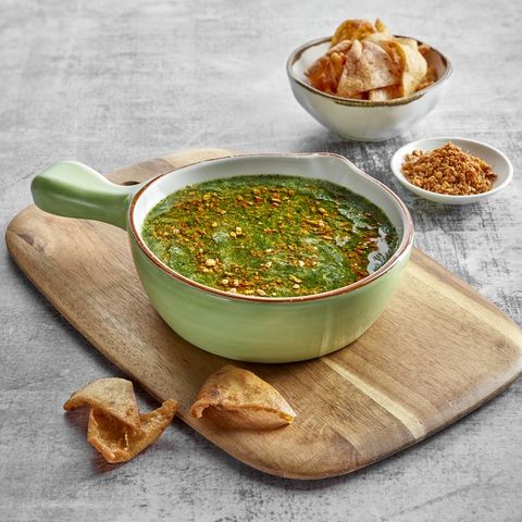 Molokhia Served with Roasted Bread