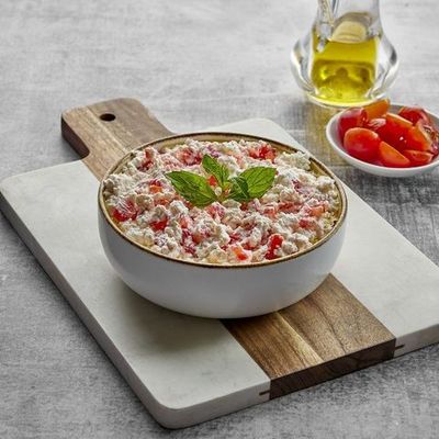 Feta Cheese With Tomatoes Plate