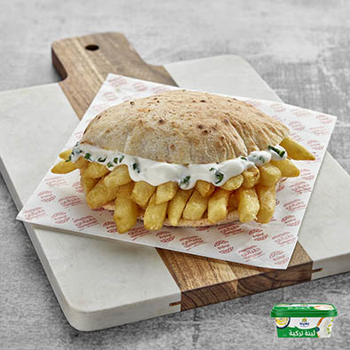 Fries Labneh Sandwich