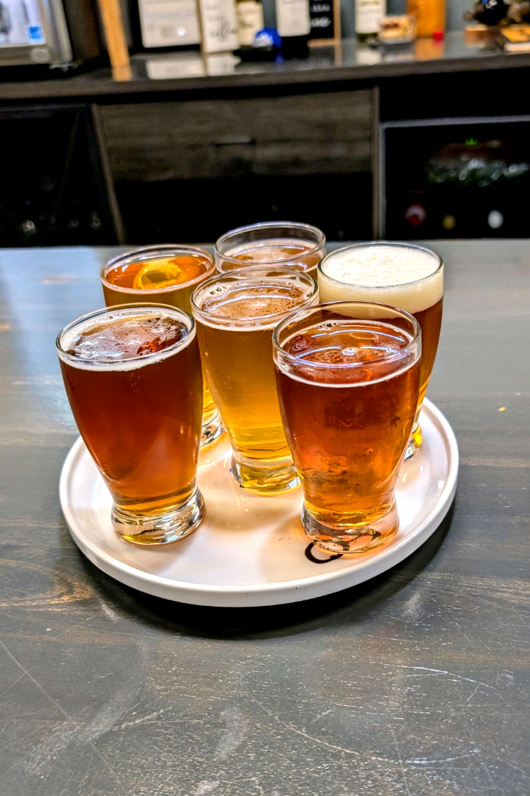 Photo of Rail Hop'n Brewing co and pizza
