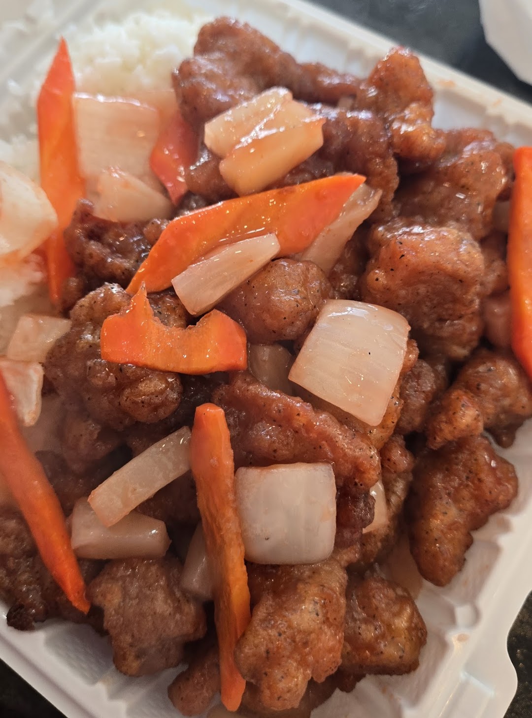 Photo of happy teriyaki & burger