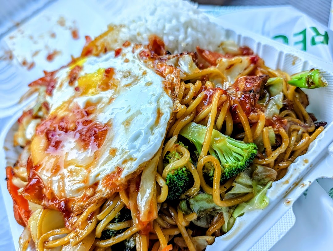 Photo of happy teriyaki & burger