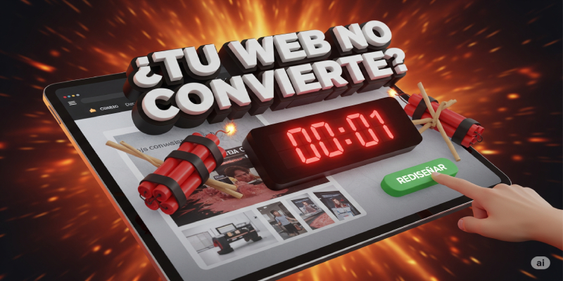 Imagen para el post "¿Tu web no convierte? 7 señales de que necesitas un rediseño URGENTE"