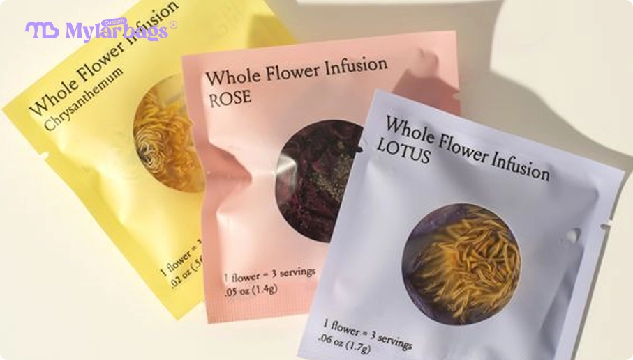 Pillow Pouches with Tea Bags, Coffee Sachets