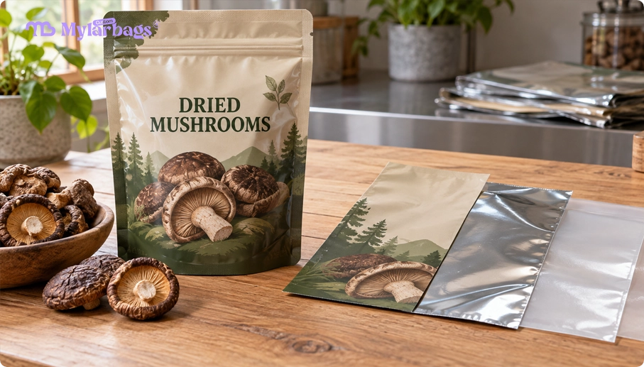 Layers and Materials Are Used to Produce Quality Mushroom Mylar Bags