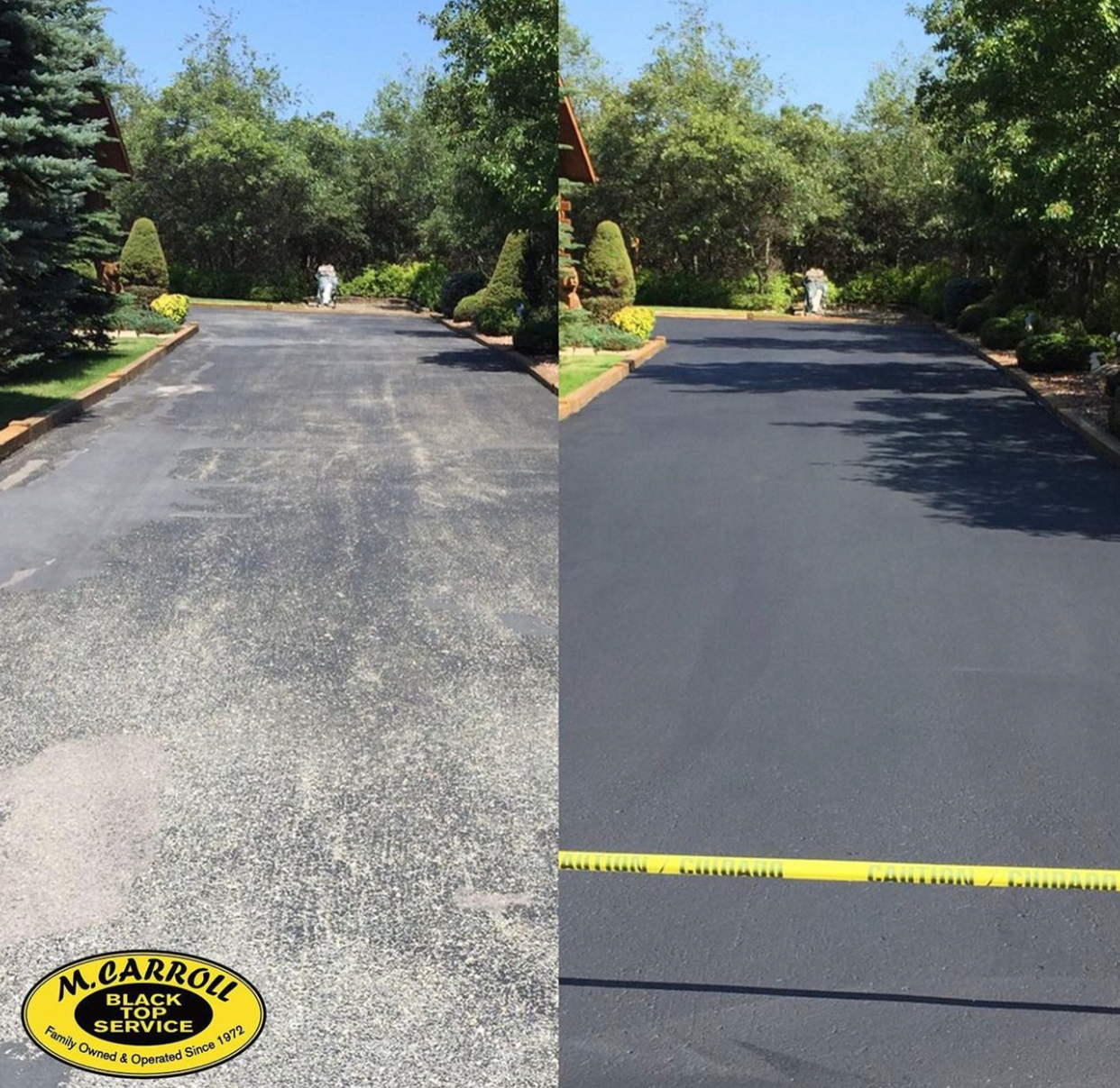 Asphalt Sealcoating Before and After