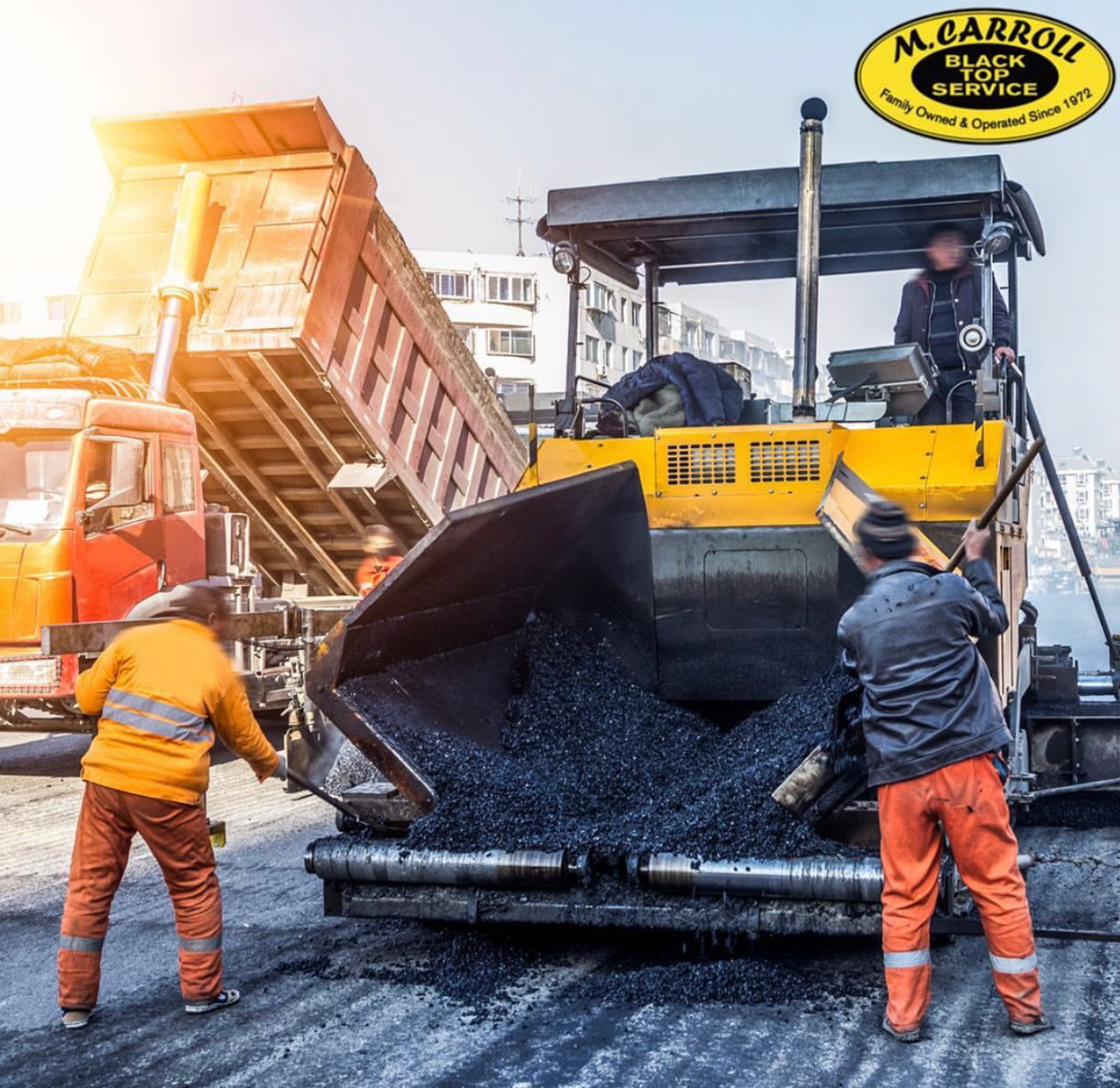 Pouring Commercial Asphalt