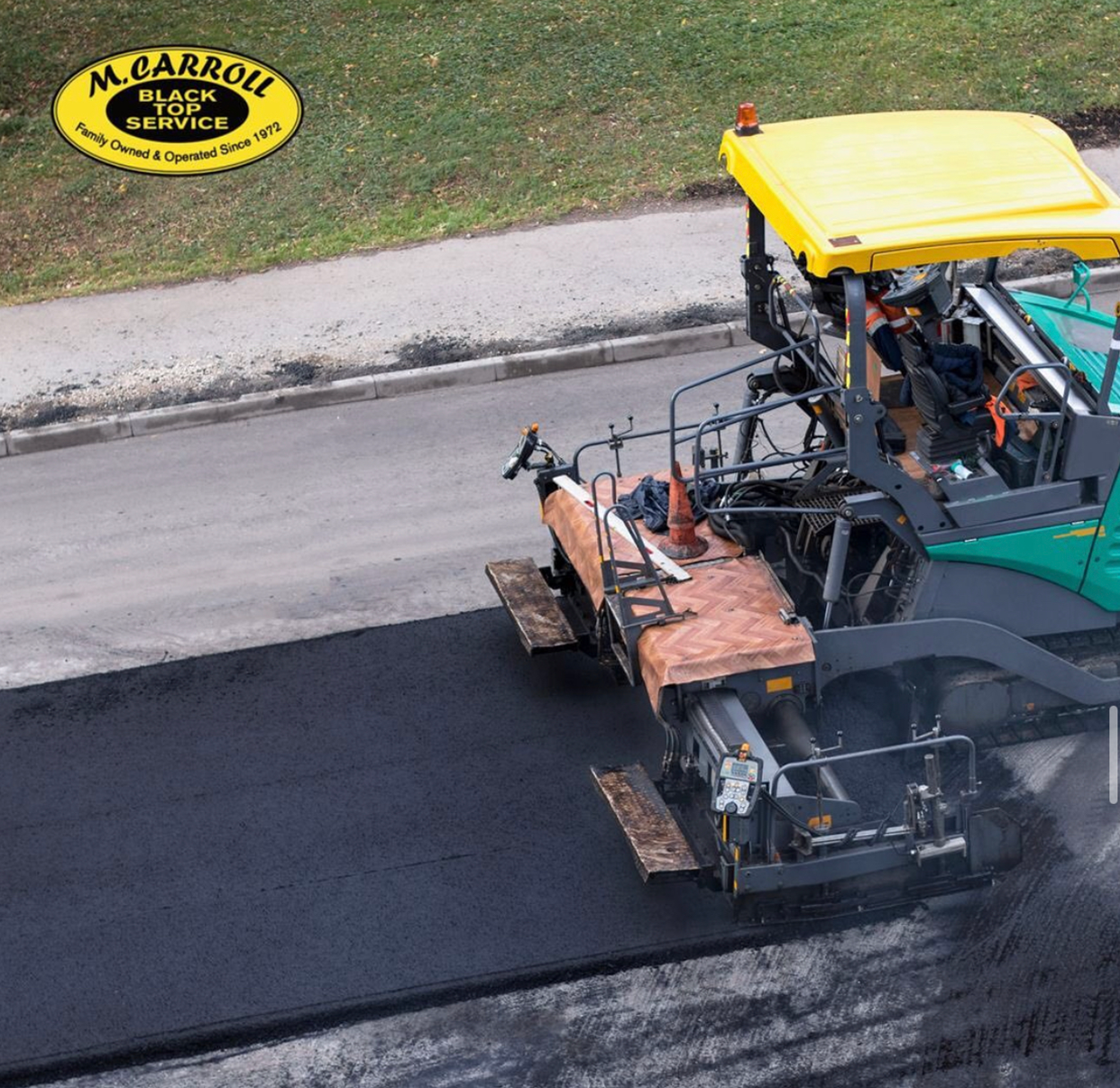 Aerial Asphalt Paving Project