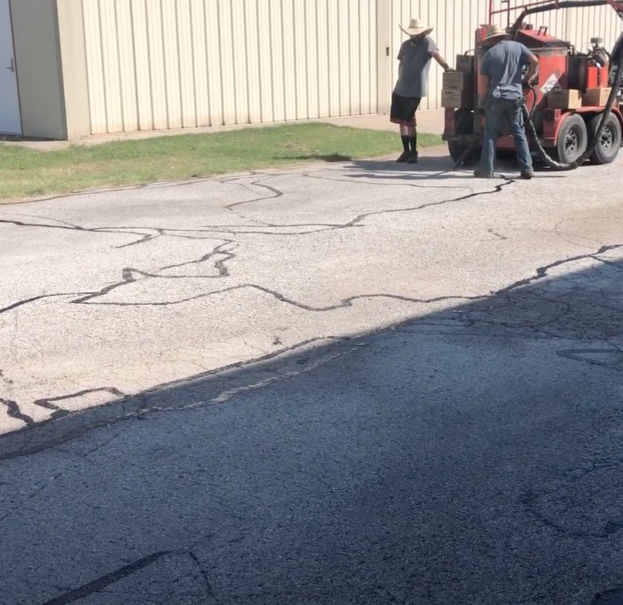 Asphalt Repair Process Spray