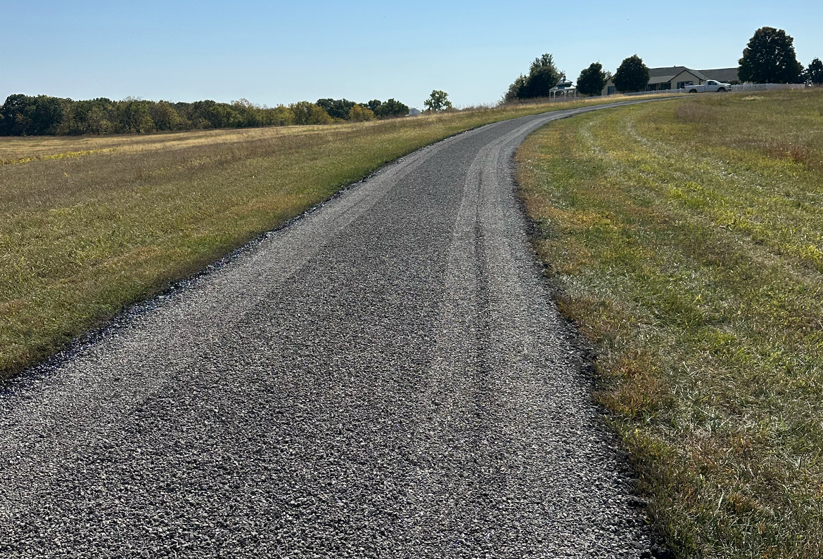 Long Chip and Seal Driveway