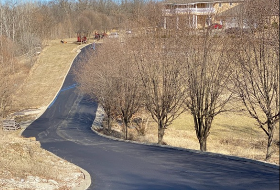 Long, Extended Driveway Residential